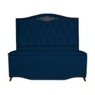 Cabeceira 1,40 + Recamier Baú Dafne Marsala Cama Casal Box - Suede - Sv Decor