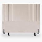 Cabeceira 195 Cm Suede Moderna King Clássica Cama Box Frame Bege