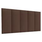 Cabeceira 5 Peças Mdf Suede 20x60cm Solteiro Cama Box Marron Cabeceira 5 Peças Mdf Suede 20x60cm Solteiro Cama Box Marron