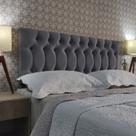 Cabeceira 90 Cama Box 1896 Capitone Cinza Suede Painel RBL