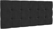 Cabeceira Almofadada Quadriculada King 1,98 - Cor:Preto