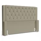 Cabeceira Atena Para Cama Box King Size 195cm Capitonê com Frame Veludo Bege - Abmaza Cabeceira Atena Para Cama Box King Size 195cm Capitonê com Frame Veludo Bege - Abmaza