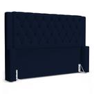 Cabeceira Atena Para Cama Box Queen Size 160cm Capitonê com Frame Suede Azul Marinho - Abmaza