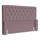 Cabeceira Atena Para Cama Box Queen Size 160cm Capitonê Com Frame Veludo Rosê - Abmaza