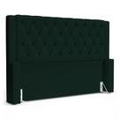 Cabeceira Atena Para Cama Box Queen Size 160cm Capitonê com Frame Veludo Verde Escuro - Desk Design