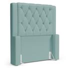 Cabeceira Atena Para Cama Box Solteiro 90cm Capitonê com Frame Veludo Acqua - Abmaza