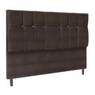 Cabeceira Audi X1 Marrom Estofada para Cama Box Casal 144Cm Quarto Luxo