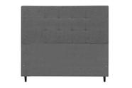 Cabeceira Barcelona Estofada Com Botão de Tecido para Cama Box Casal 144Cm Chumbo - JBE Móveis