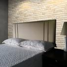 Cabeceira Bege Siena Vertical Double Queen 160 X 60