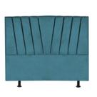 Cabeceira Bélgica Cama Box Casal 195 cm Suede Azul Turquesa