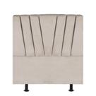 Cabeceira Bélgica Cama Box Solteiro 90 cm Suede Bege