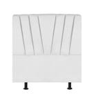 Cabeceira Bélgica Cama Box Solteiro 90 cm Suede Branco