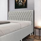 Cabeceira Bellatrix 160 Modulada Estofada N-023 Veludo Cinza Claro Aradecor
