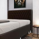 Cabeceira Bellatrix 160 N-027 Veludo Marrom Chocolate Aradecor