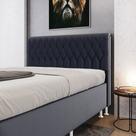 Cabeceira Bellatrix 160 Queen A-019 Couro Artificial Azul Aradecor