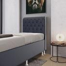 Cabeceira Bellatrix 90 Modulada Estofada A-019 Couro Artificial Azul Aradecor Cabeceira Bellatrix 90 Modulada Estofada A-019 Couro Artificial Azul Aradecor