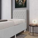 Cabeceira Bellatrix 90 / N-040 Linho Cinza Claro Aradecor
