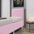 Cabeceira Bellatrix 90 para Cama Box de Solteiro Z-021 Sued Rosa Bebê Aradecor