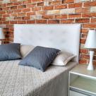 Cabeceira Botonê 15 Branco Casal 140 X 120 Cm