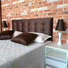 Cabeceira Botonê 15 Suede Liso Marrom Casal 140 X 60 Cm Cabeceira Botonê 15 Suede Liso Marrom Casal 140 X 60 Cm