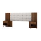 Cabeceira Box Capitone 106x225cm Lady Marrom/Bege Cabeceira Box Capitone 106x225cm Lady Marrom/Bege