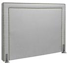 Cabeceira Box Casal 138cm Linho Bouclê Dama Luxo Cinza