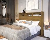 Cabeçeira box casal queen 160 cm melissa 100% mdf com nicho