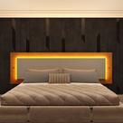 Cabeceira Box Casal/Queen com LED Orgânica Luna 100% MDF 268cm x 72cm Yescasa Marrom Cinamomo/Off White Cabeceira Box Casal/Queen com LED Orgânica Luna 100% MDF 268cm x 72cm Yescasa Marrom Cinamomo/Off White