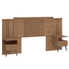 Cabeceira Box Castro 7226A Flora Com 2 Mesas De Apoio Com Regulagem Para 138cm e 158cm
