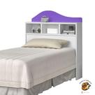 Cabeceira Box Irlanda Solteiro Flex Branco Lilás J&A Móveis