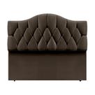 Cabeceira Box Queen Almofadada Capitonê Provençal Suede Café 160 x 120 Cm RBL
