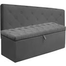Cabeceira Box Queen Size Dubai com Calçadeira 1,60m Suede Cinza