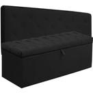 Cabeceira Box Queen Size Dubai com Calçadeira 1,60m Suede Preto