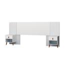Cabeceira Box Ripada 106x225cm Lady Branco Cabeceira Box Ripada 106x225cm Lady Branco