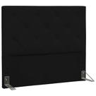 Cabeceira Box Solteiro Italia 90 cm Suede Preto