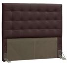 Cabeceira Box Solteiro Paris 90 cm Suede Marrom