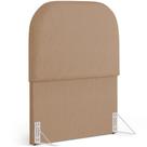 Cabeceira Cama Box 100cm Orgânica Lanna W01 Linho Bege Escuro - Lyam Decor