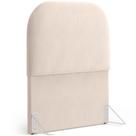 Cabeceira Cama Box 100cm Orgânica Lanna W01 Suede Bege - Lyam Decor