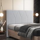 Cabeceira Cama Box Casal 140 cm Aurora W01 Bouclê Cinza - Lyam Decor