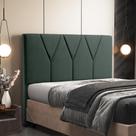 Cabeceira Cama Box Casal 140 cm Aurora W01 Linho Verde Musgo - Lyam Decor