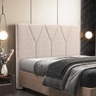 Cabeceira Cama Box Casal 140 cm Aurora W01 Suede Bege - Lyam Decor