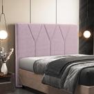 Cabeceira Cama Box Casal 140 cm Aurora W01 Suede Rosê - Lyam Decor