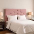 Cabeceira Cama Box Casal 140 Cm Camboriú Suede Rosa Cabeceira Cama Box Casal 140 Cm Camboriú Suede Rosa