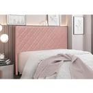 Cabeceira Cama Box Casal 140 cm Dubai Veludo S04 - D'Rossi