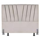 Cabeceira Cama Box Casal 140 Cm Ludmilla Em Suede Com Frame Cor:bege