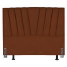 Cabeceira Cama Box Casal 140 Cm Ludmilla Em Suede Com Frame Cor:terracota