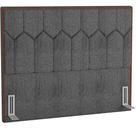 Cabeceira Cama Box Casal 140 cm P05 Londres Linho Cinza Escuro - Lyam Decor Cabeceira Cama Box Casal 140 cm P05 Londres Linho Cinza Escuro - Lyam Decor