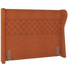Cabeceira Cama Box Casal 140 cm P05 Madrid Bouclê Terracota - Lyam Decor Cabeceira Cama Box Casal 140 cm P05 Madrid Bouclê Terracota - Lyam Decor