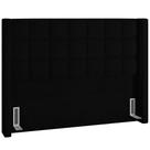 Cabeceira Cama Box Casal 140 cm P05 Paris Bouclê Preto - Lyam Decor Cabeceira Cama Box Casal 140 cm P05 Paris Bouclê Preto - Lyam Decor