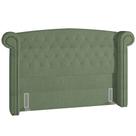 Cabeceira Cama Box Casal 140 cm P05 Sofia Bouclê Oliva - Lyam Decor